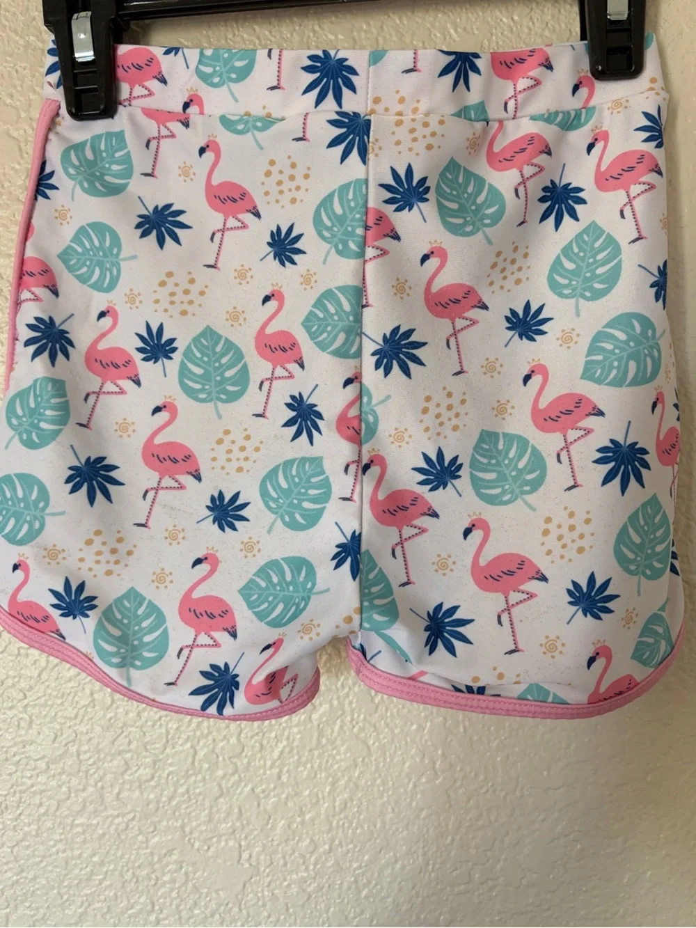 SHEIN  2 Piece Set Long-Sleeve Girls Rashguard with Flamingo Print